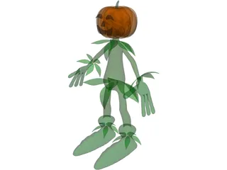 Pumpkin Man 3D Model preview