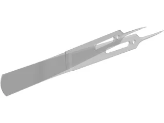 Forceps for Eye Surgery 3D Model preview