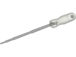 Hexagonal Screwdriver 3D Model preview