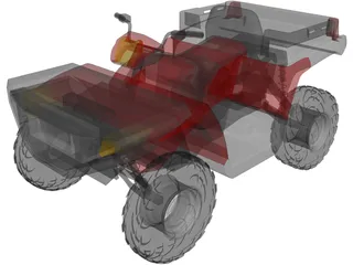 Polaris Sportsman 500 ATV 3D Model preview