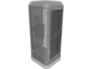 Phone Booth Germany 3D Model preview