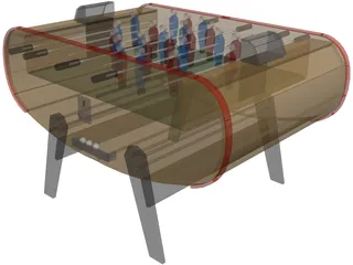 Foosball Table 3D Model preview