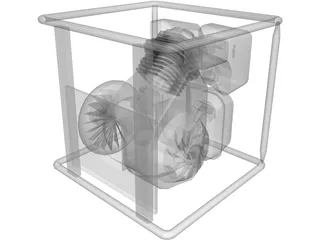 Gas Water Pump 3D Model preview