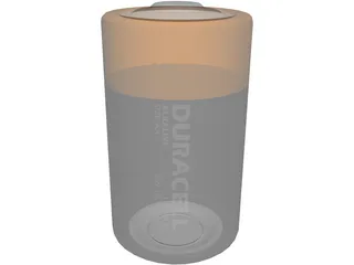 Duracell Battery 3D Model preview