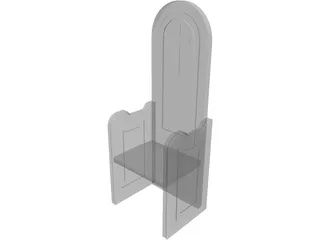 Church Chair 3D Model preview