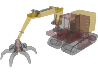 Car Wrecker Crane 3D Model preview