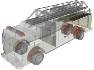 Single Axle Fire Rescue 3D Model preview