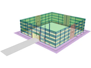 Microchip Office Building 3D Model preview