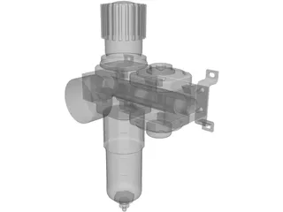 Air Regulator D-series 3D Model preview