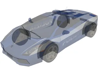 Lamborghini Gallardo Italian Police 3D Model preview