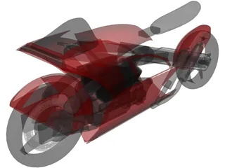 Motorcycle Concept 3D Model preview