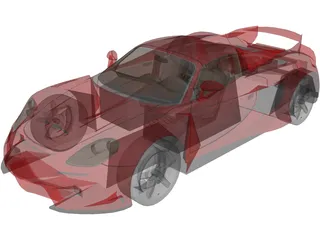 Porsche Carrera GT [Tuned] 3D Model preview