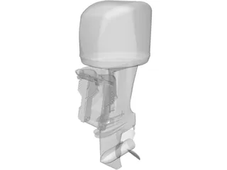 Outboard Motor Yamaha 40HP 3D Model preview