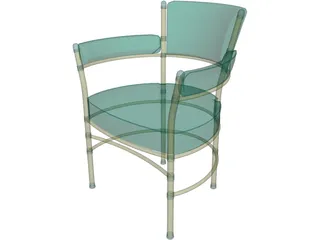 Chair Metal and Belt 3D Model preview