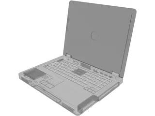 Dell Inspiron 1100 Laptop Computer 3D Model preview
