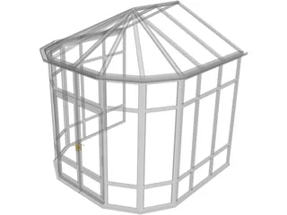 UPVC Traditional Conservatory 3D Model preview