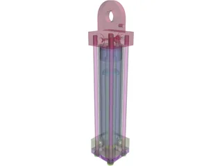 Hydraulic Piston 3D Model preview