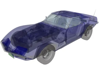 Chevrolet Corvette (1968) 3D Model preview