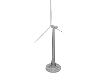 Offshore Windmill 3D Model preview