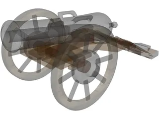Old Cannon 3D Model preview