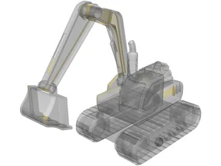 Toy Excavator 3D Model preview