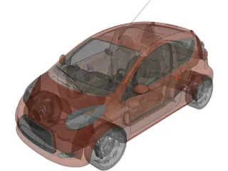 Citroen C1 (2010) 3D Model preview