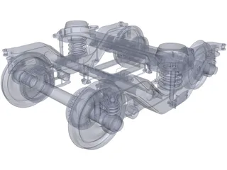 Y32 Fiat Train Bogie 3D Model preview