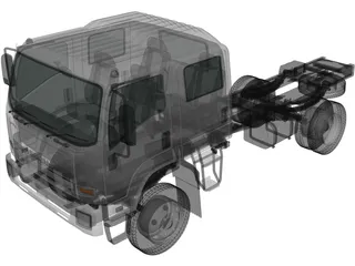Isuzu FTS800 CrewCab Chassis (2014) 3D Model preview