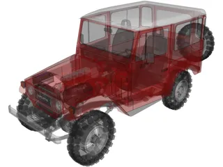 Toyota Land Cruiser FJ40 3D Model preview