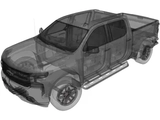 Chevrolet Silverado Crew Trail Boss (2019) 3D Model preview