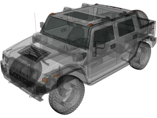 Hummer H2 (2011) 3D Model preview