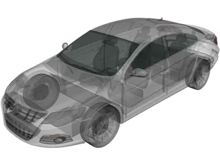 Volkswagen Passat CC (2009) 3D Model preview