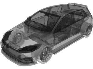 Volkswagen Golf GTI (2019) 3D Model preview