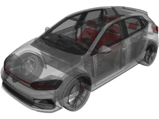 Volkswagen Polo GTI (2018) 3D Model preview