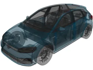 Volkswagen Polo R-line DSG (2018) 3D Model preview