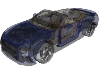 Bentley Continental GT Convertible (2020) 3D Model preview
