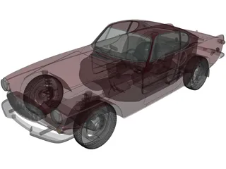 Volvo P1800 (1961) 3D Model preview