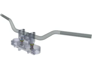 KTM 990 Top Fork Plate 3D Model preview