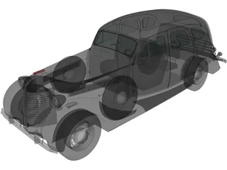 ZIS 101A (1939) 3D Model preview