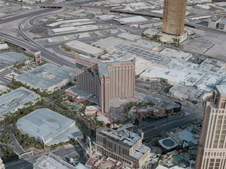Las Vegas City, The Strip, USA (2020) 3D Model preview