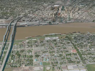New Orleans City, USA (2020) 3D Model preview
