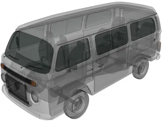 Volkswagen Kombi (2012) 3D Model preview