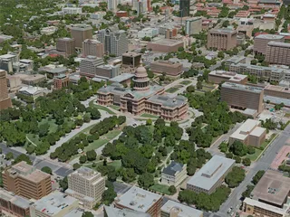 Austin City, TX, USA (2020) 3D Model preview