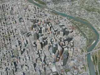 Calgary City, AB, Canada (2020) 3D Model preview