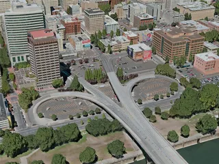 Portland City, OR, USA (2020) 3D Model preview