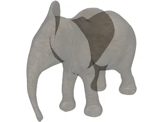 Elephant 3D Model preview