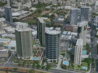 Honolulu City, HI, USA (2020) 3D Model preview