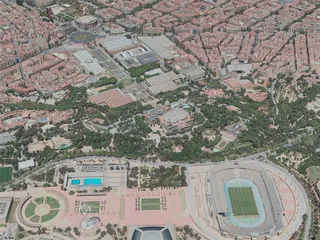 Barcelona City, Spain (2020) 3D Model preview