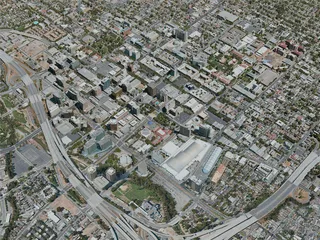San Jose City, USA (2020) 3D Model preview