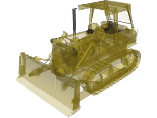 Caterpillar D7G Crawler Dozer (1989) 3D Model preview